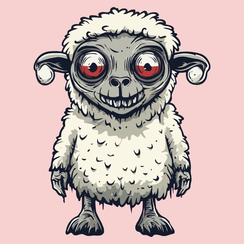 Sheep Halloween Comic Funny