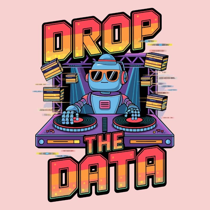 Drop the Data DJ Robot Techno Design