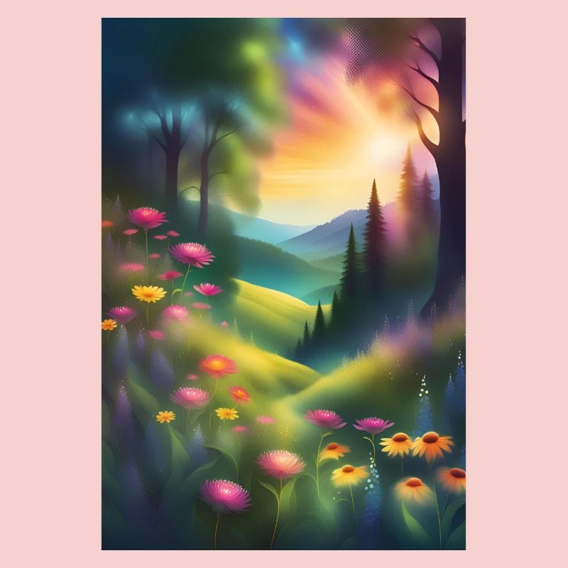 Magnifique conception graphique de forêt