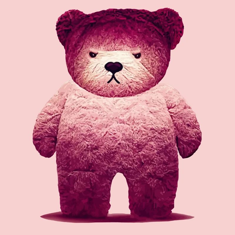 Pink Grumpy Teddy