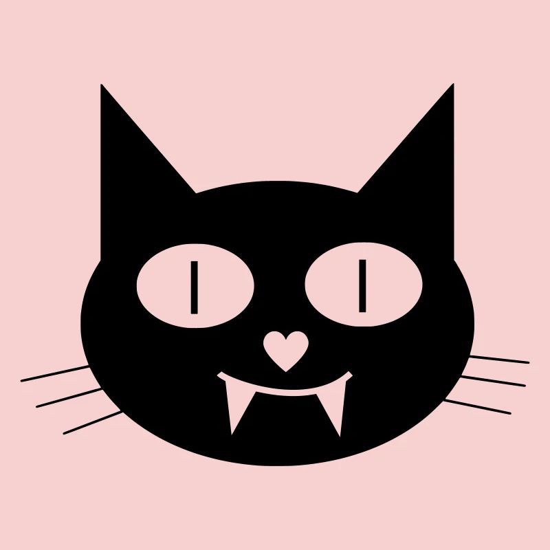 Chat vampire d’Halloween avec des chiens