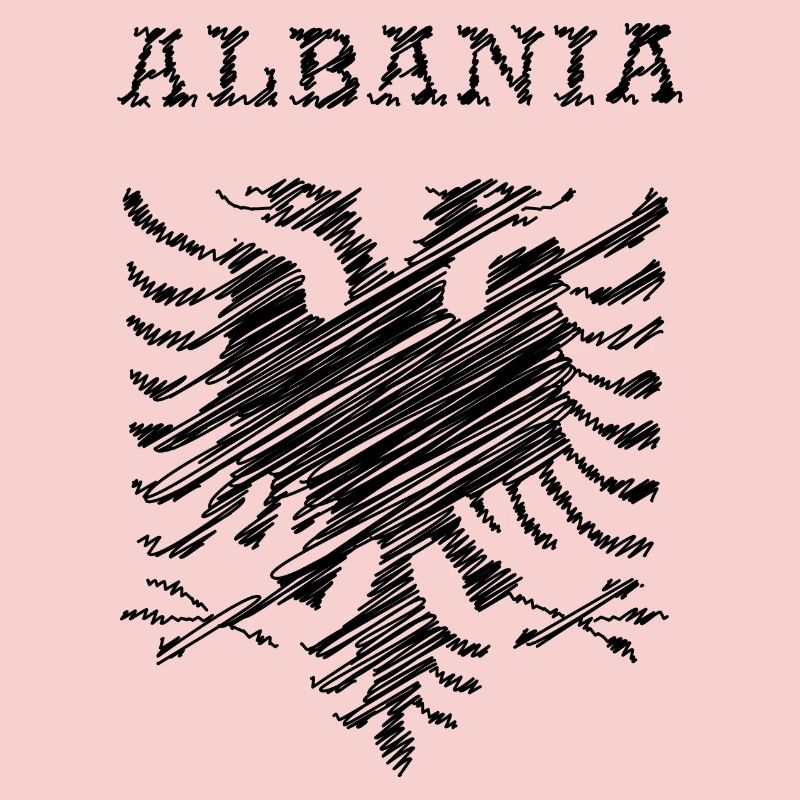 Albania, scribble black