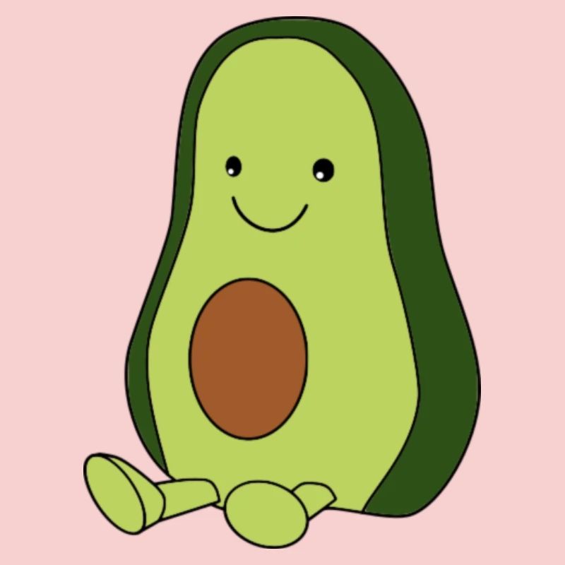Comic Avocado Looking Left