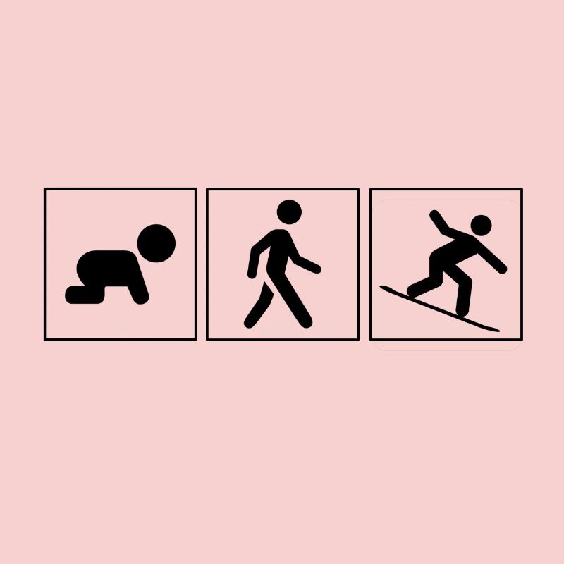 Snowboarder Evolution Schnee Boarder Geschenk