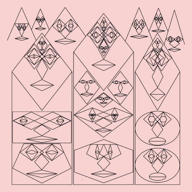 Three Tower Faces with Mountain Faces