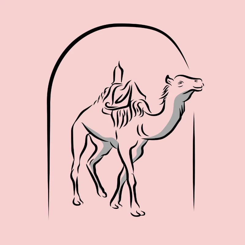 Camel with saddle