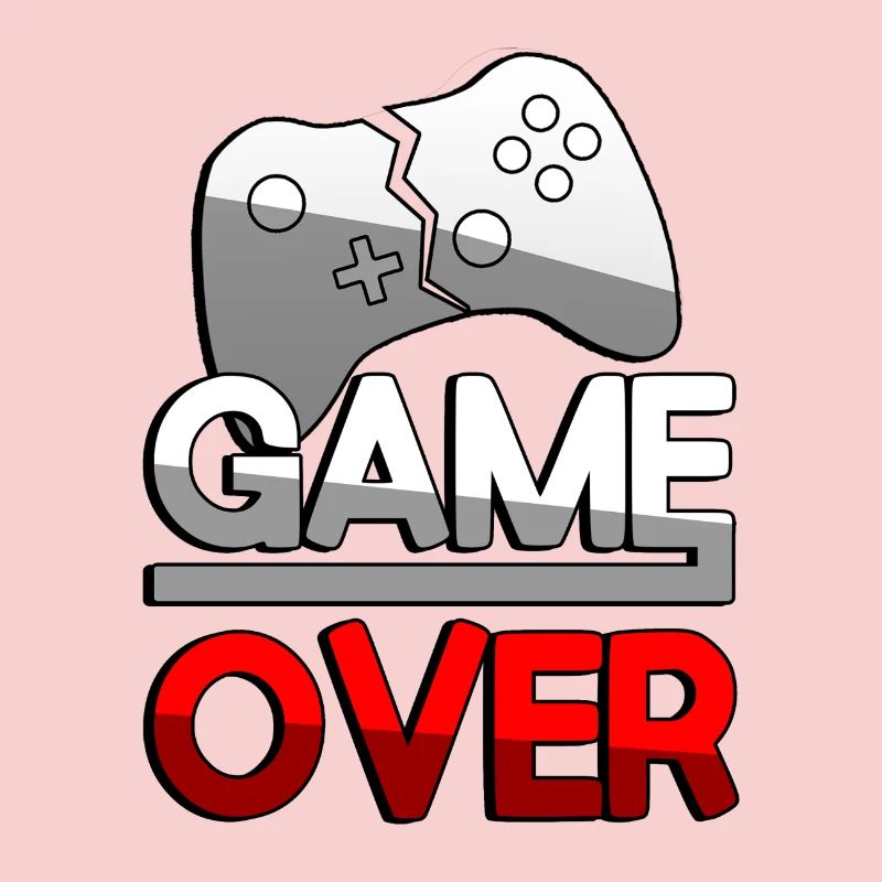 GAME OVER (Rot) + Controller - Gaming