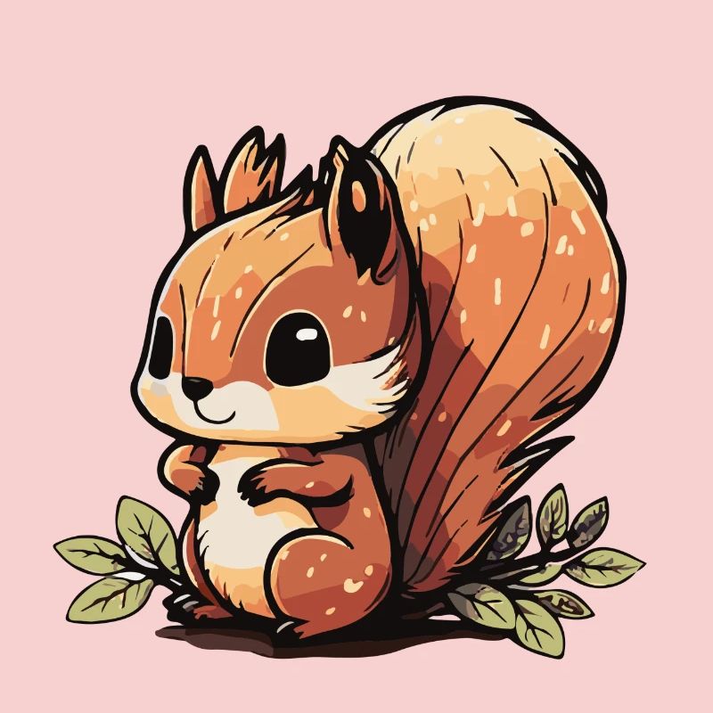 Eichhoernchen Squrirrel Comic Cute Kawaii 5