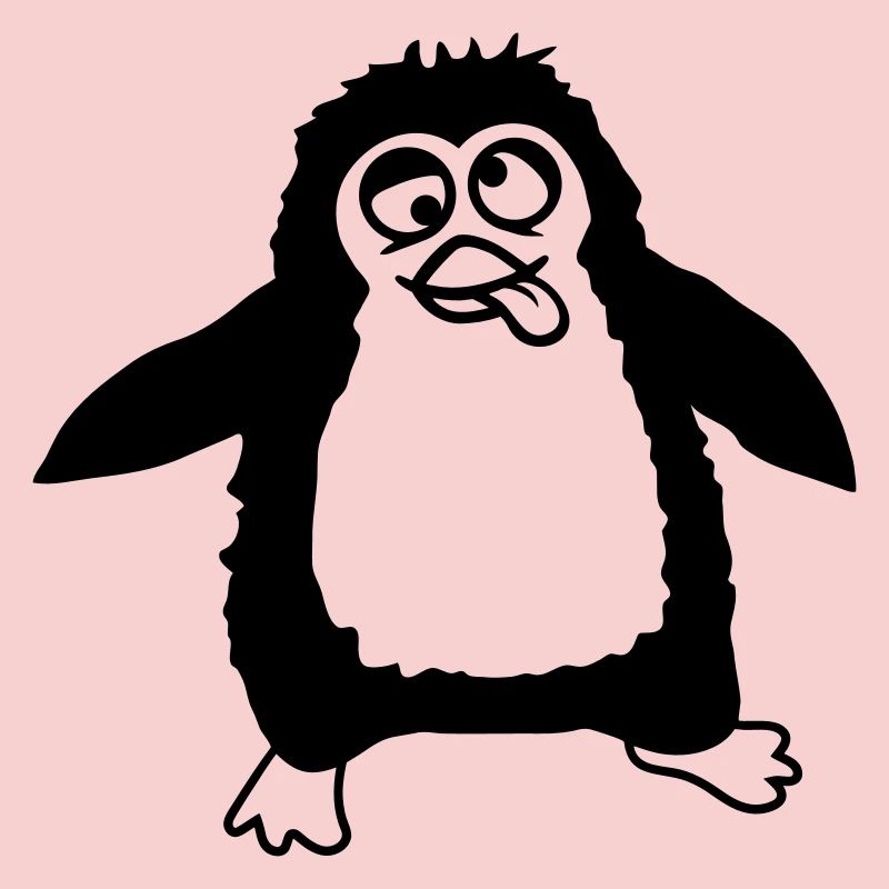 Penguin baby looks confused dazed crazy cute