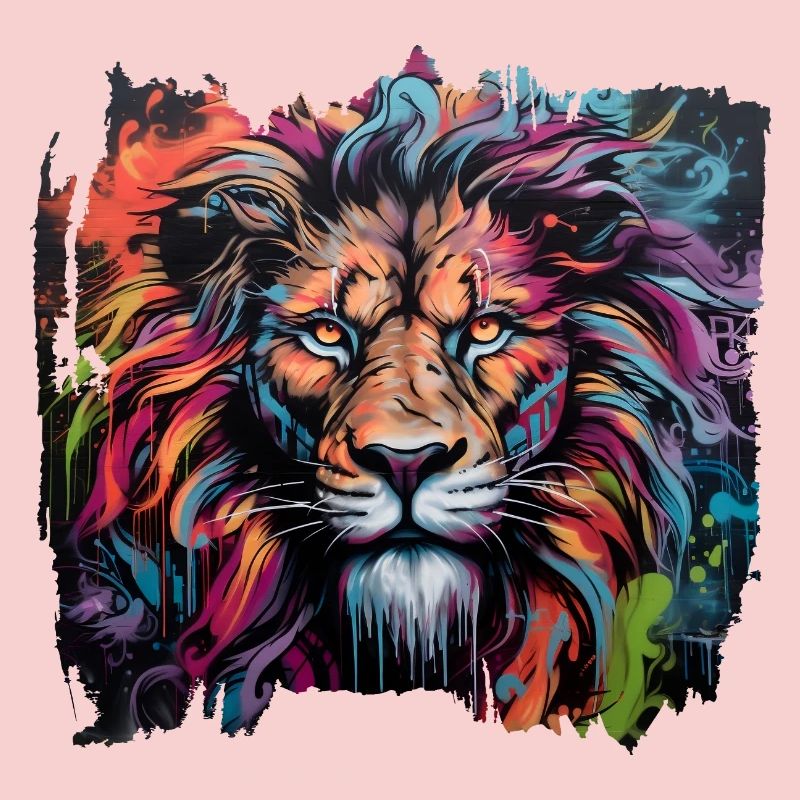 Lion de style graffiti