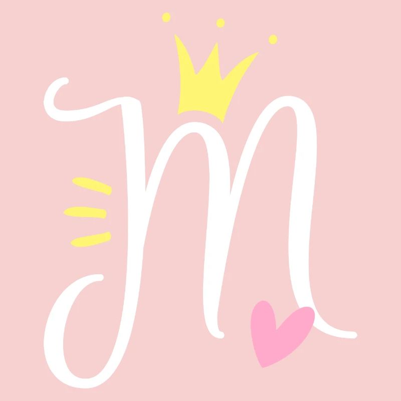 Lettre M Lettre initiale Couronne