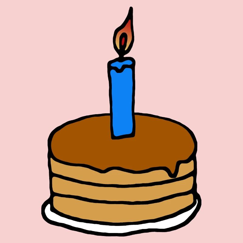 Birthday Cake Comic Design Boy Blue