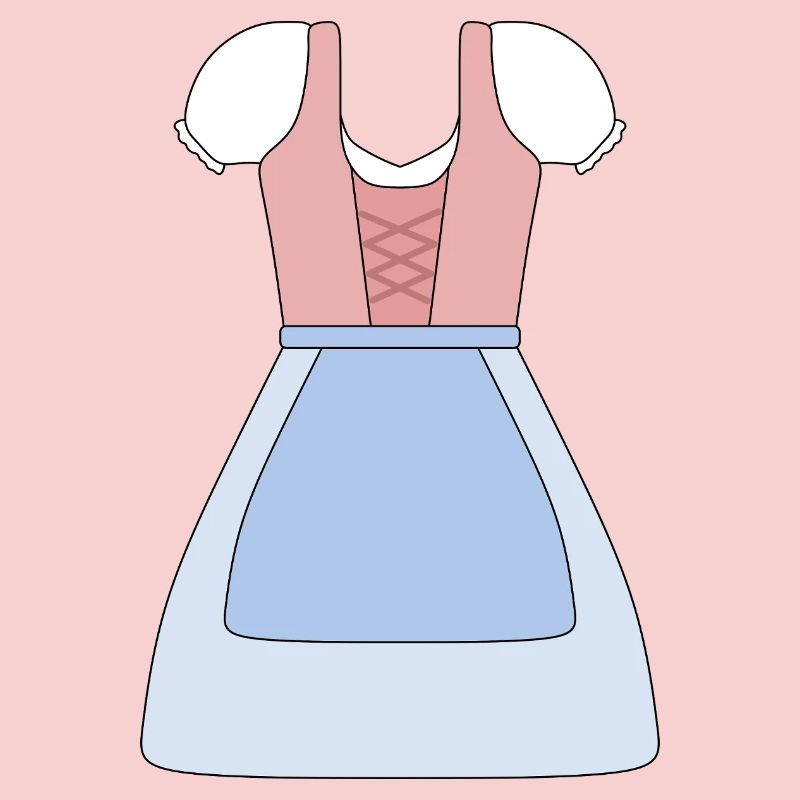 Conception de robe bavaroise traditionnelle Dirndl