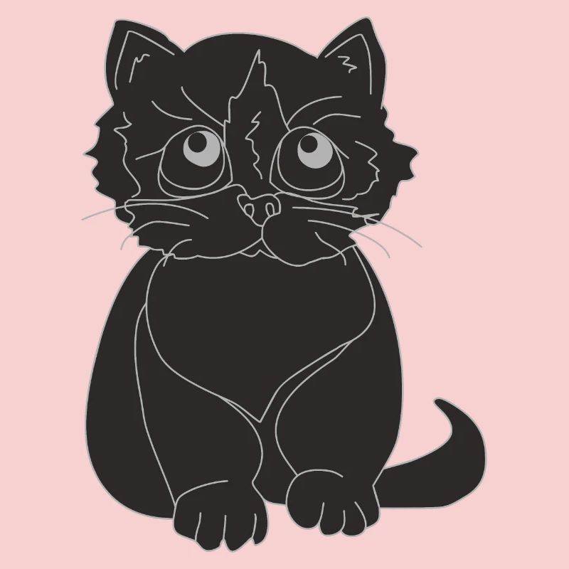 Beau chaton noir