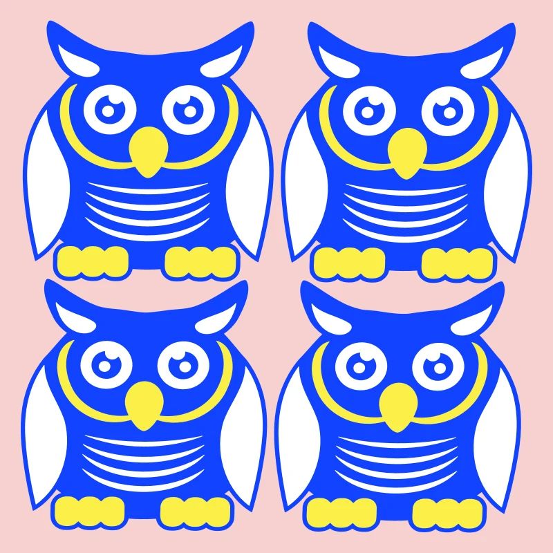 Many Owls Decorative Pattern Team Eagle Owl 4 Friends