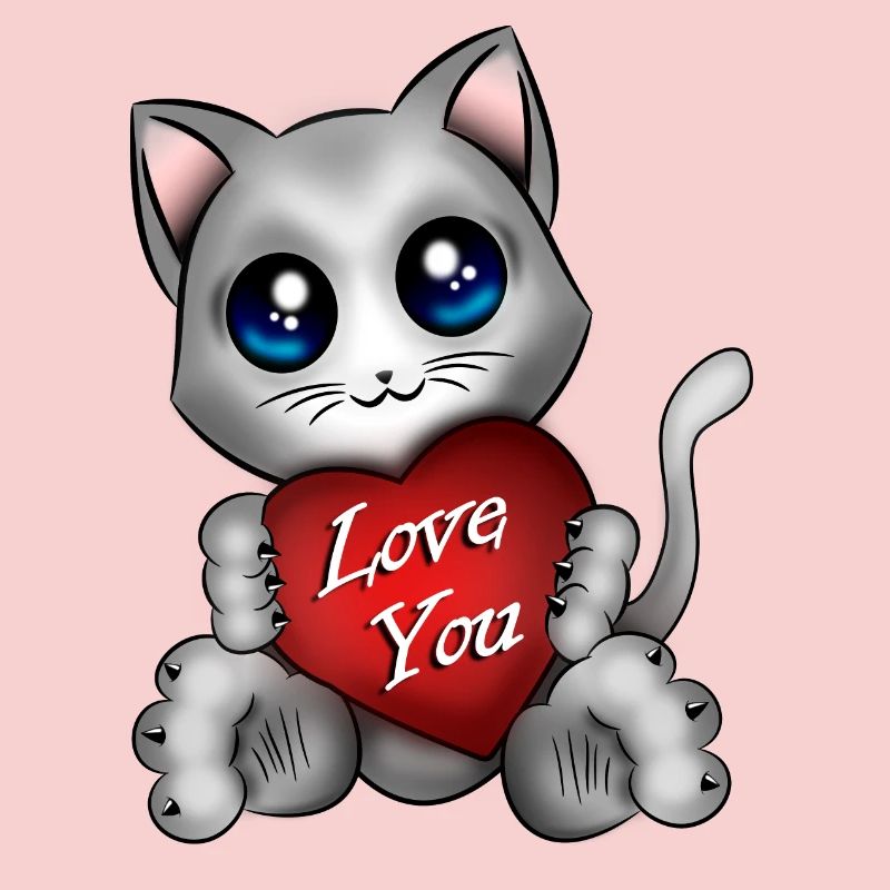 Le chaton t'aime