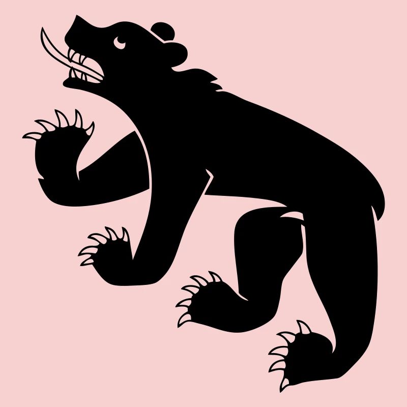 dessin d'un ours symbole drapeau de Berne Suisse