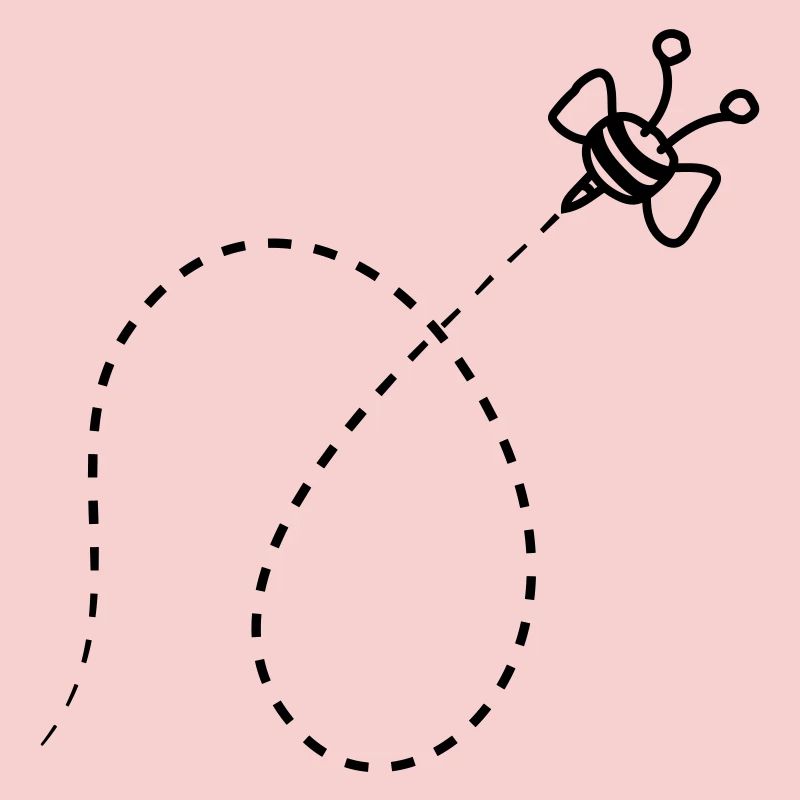 Line Dashed Bee