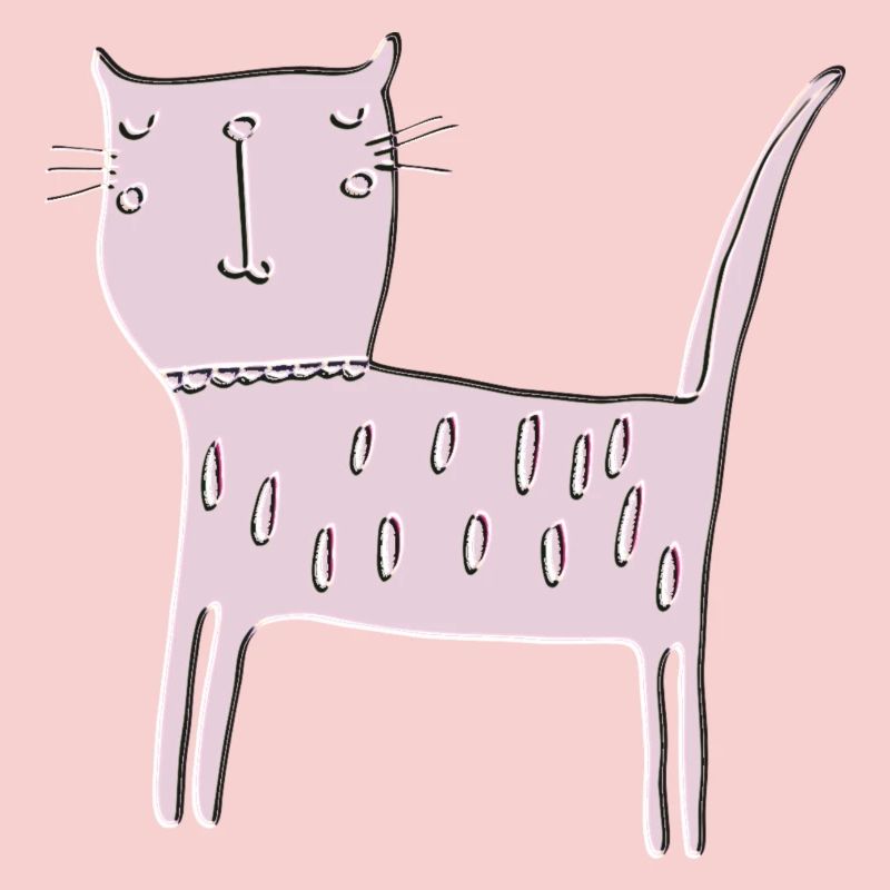 Cat relief pink