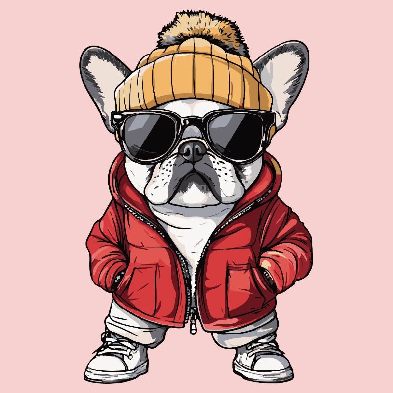 French Buldog Dog Cool Comic