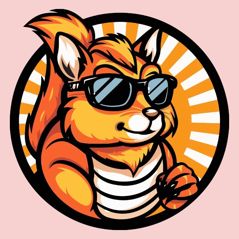 Eichhörnchen Comic Cool Sommer