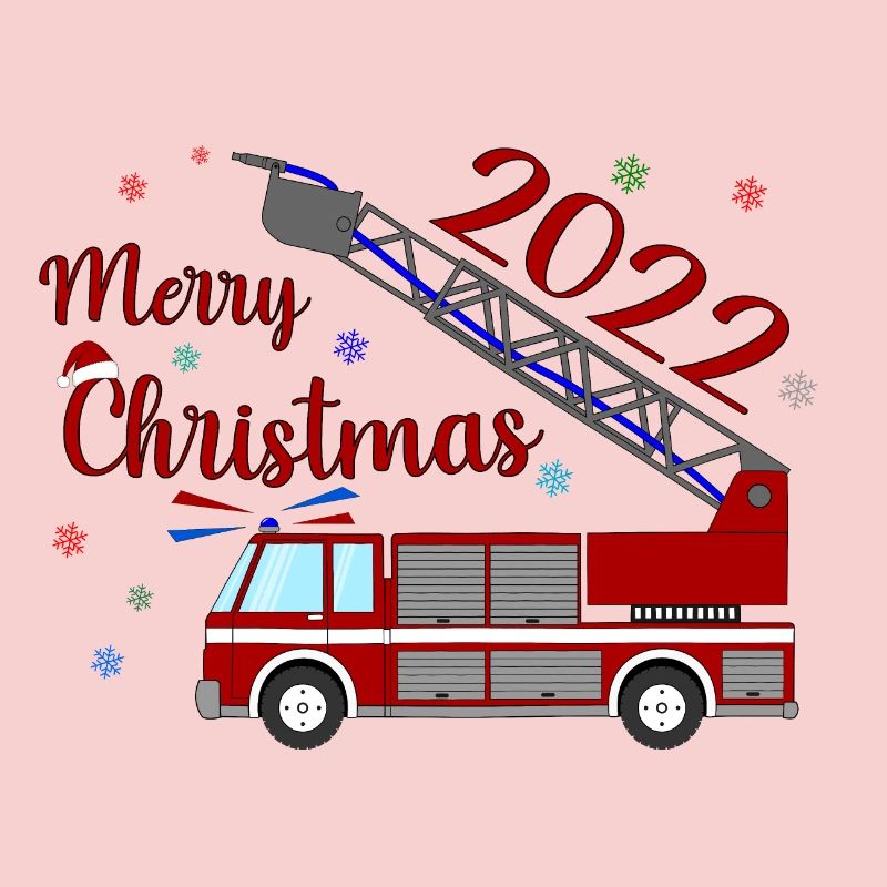 Fire engine Merry Christmas 2022
