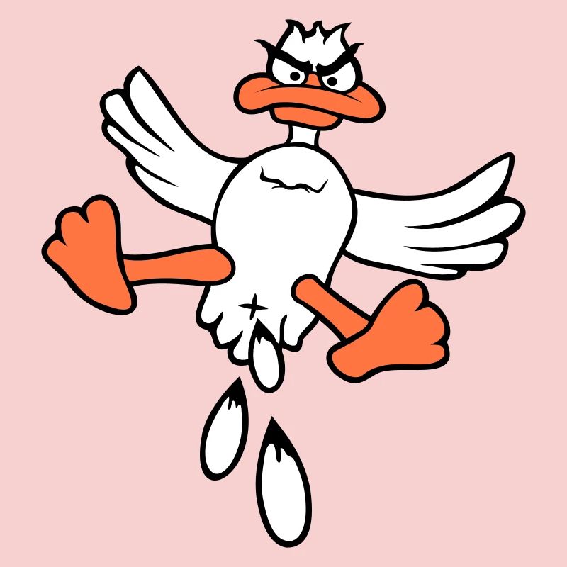 Duck Bird Flying Feces Attack From Above Attack Fun