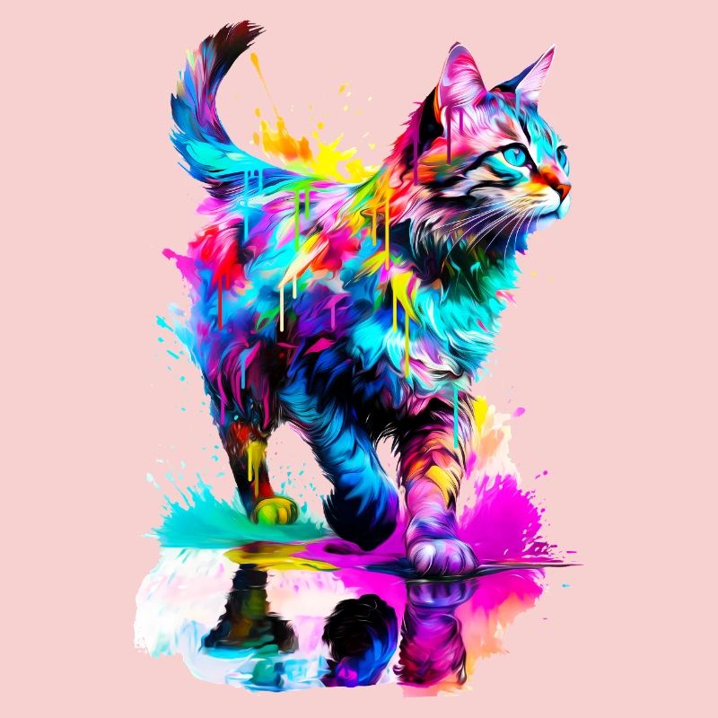 Bemalte getigerte Katze