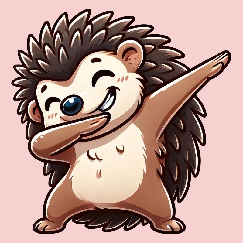 Cool Hedgehog Cartoon Dab Dabbing Dance