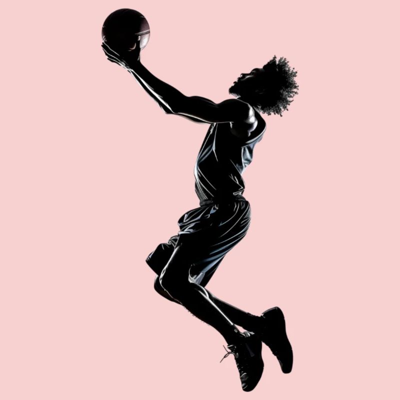 silhouette d’un basketteur