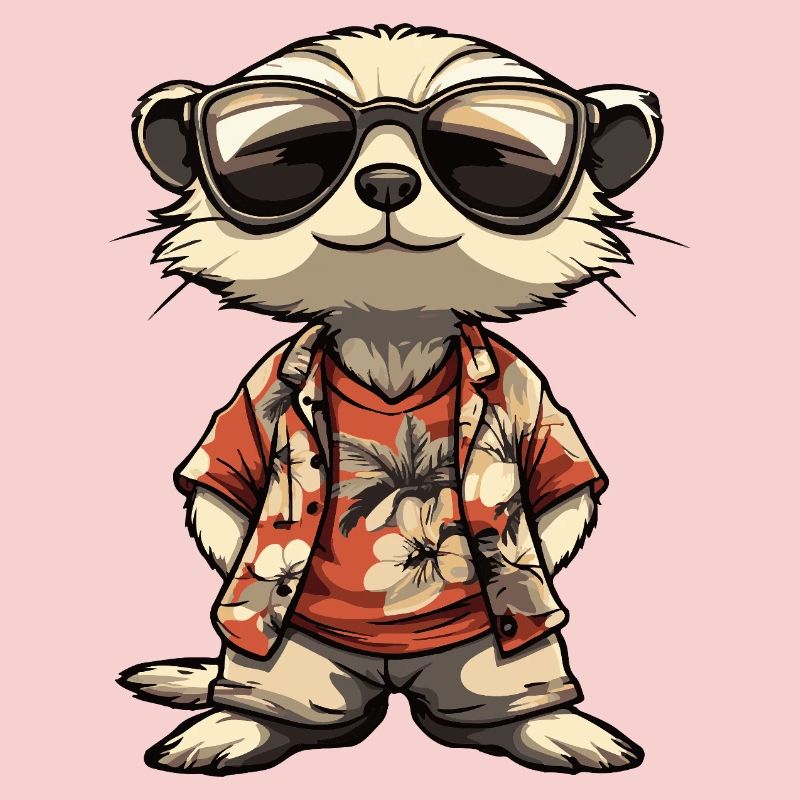 Erdmännchen Comic Urlaub