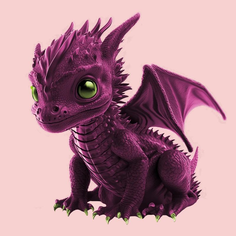 Pinker Baby Drache