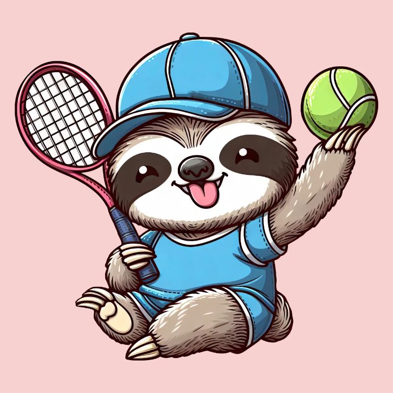 Cute Sloth as a Tennis Player - Funnier