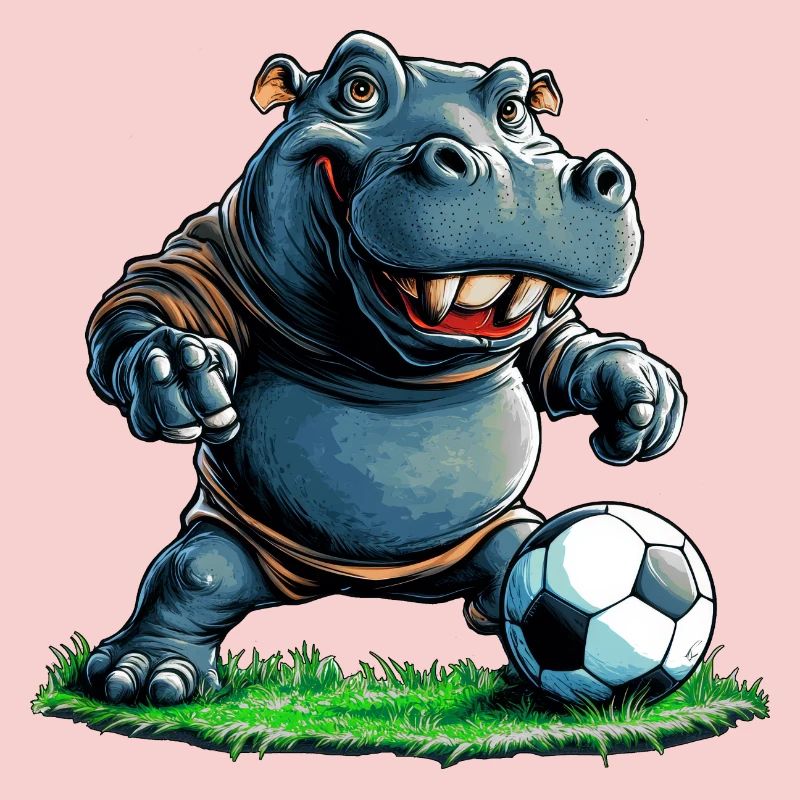 Fussballer Nilpferd