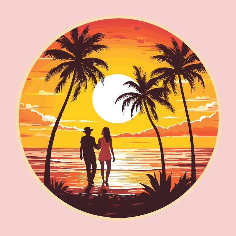 Sunset Beach Romantisches Paar
