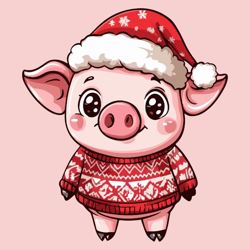 Schwein Weihnachten Comic