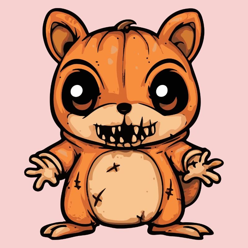 Squirrel Halloween Comic Funny