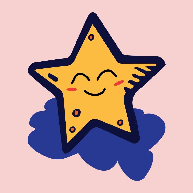 Star on a cloud