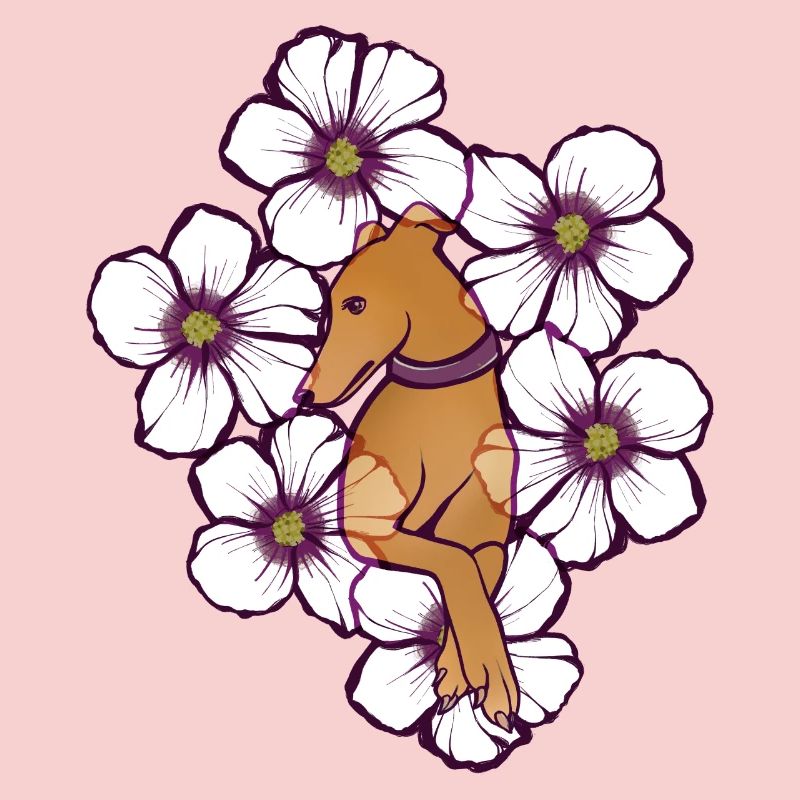 Lévrier Floral