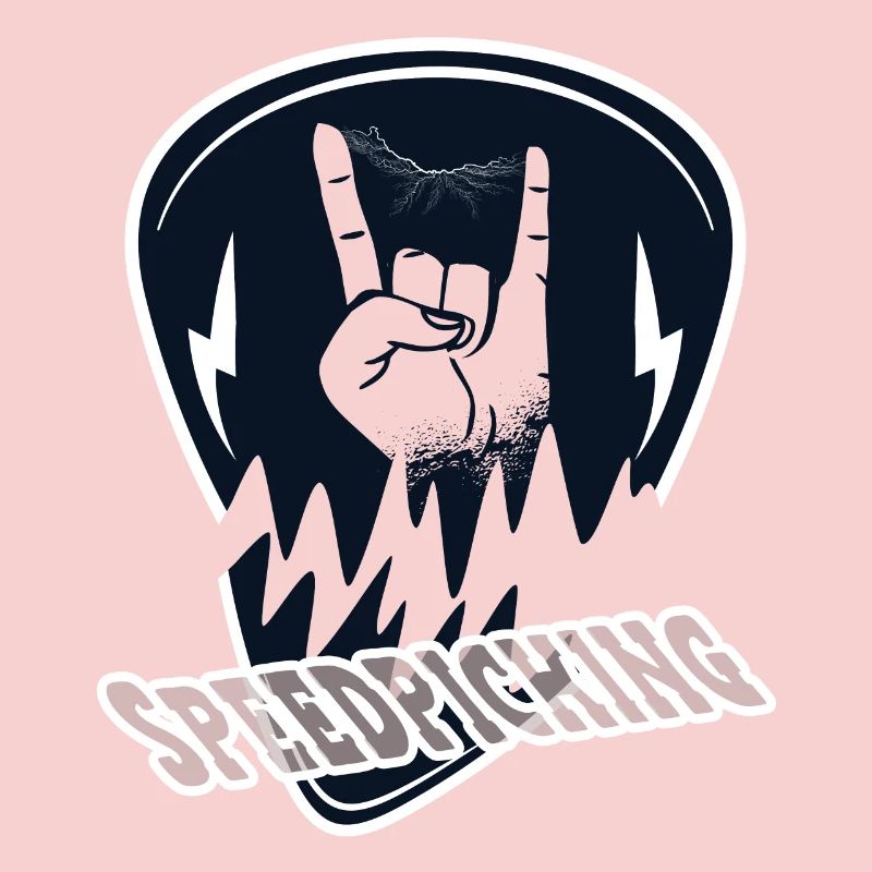 Speedpicking Plectrum with devil's greeting for guitar