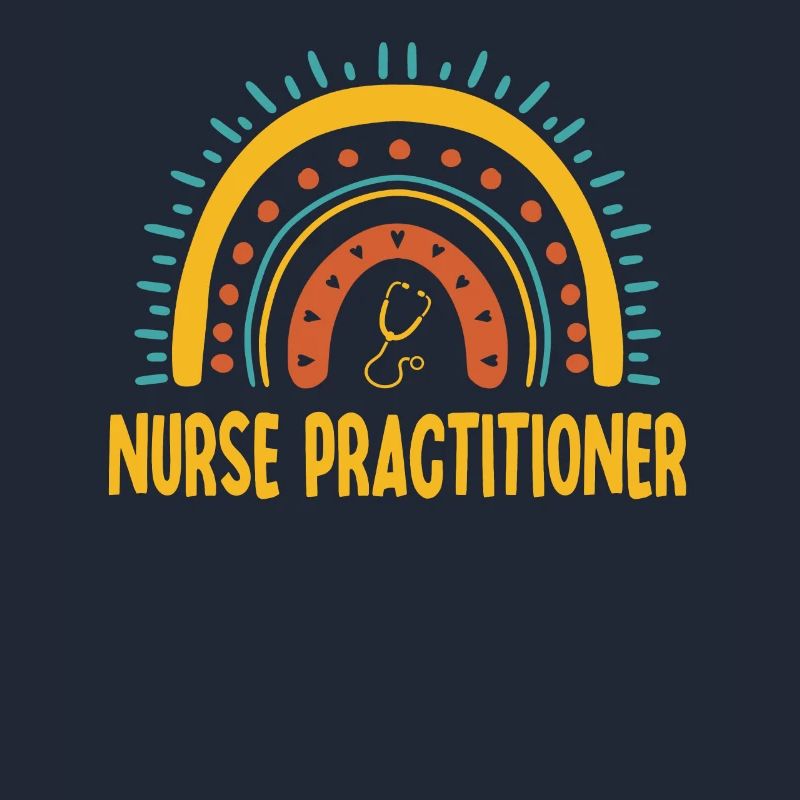 Krankenschwester Practitioner Boho Rainbow