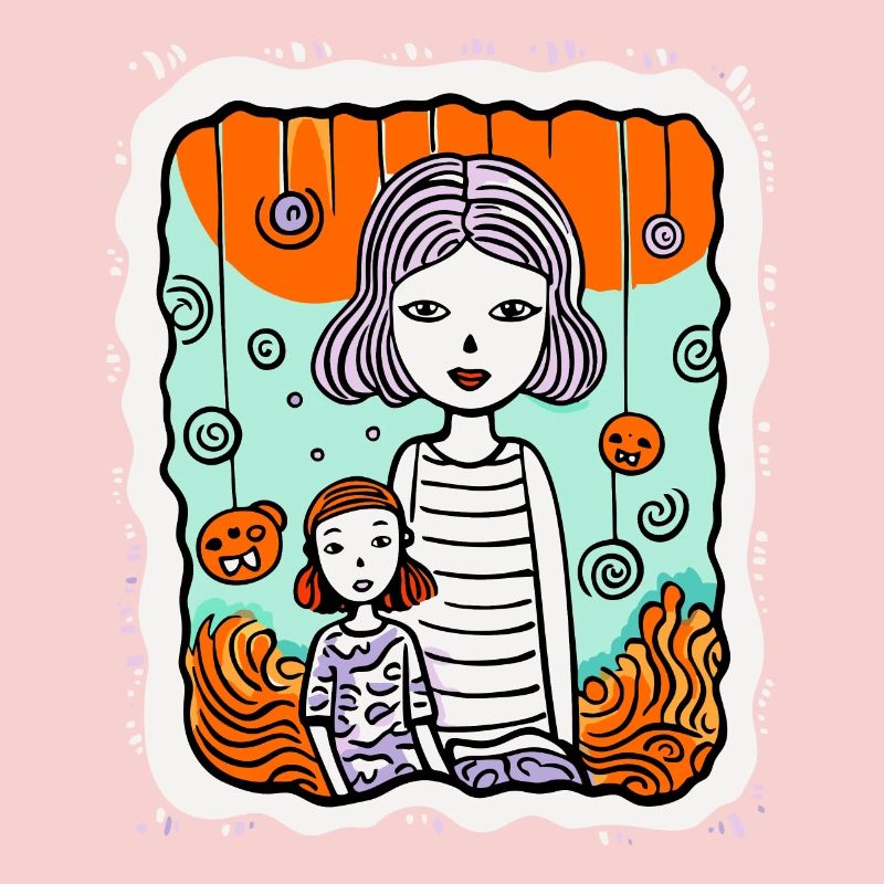 Ist dies Kunst von Mutter und Tochter?