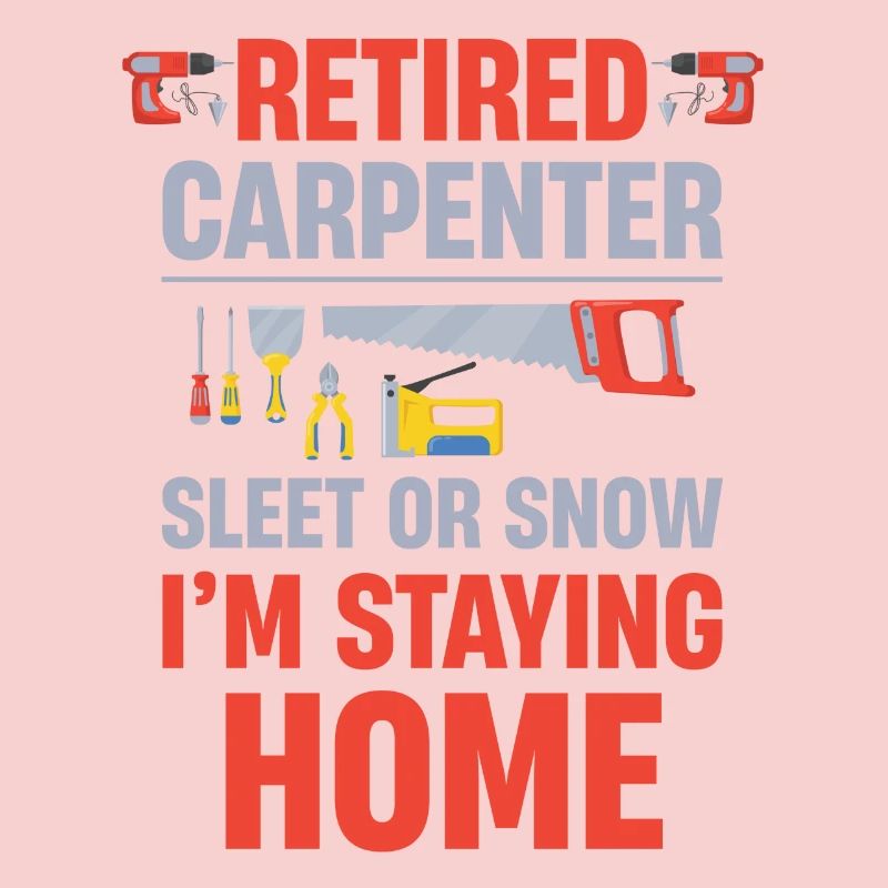 Rentner Im Ruhestand Zimmermann Schneeregen Oder