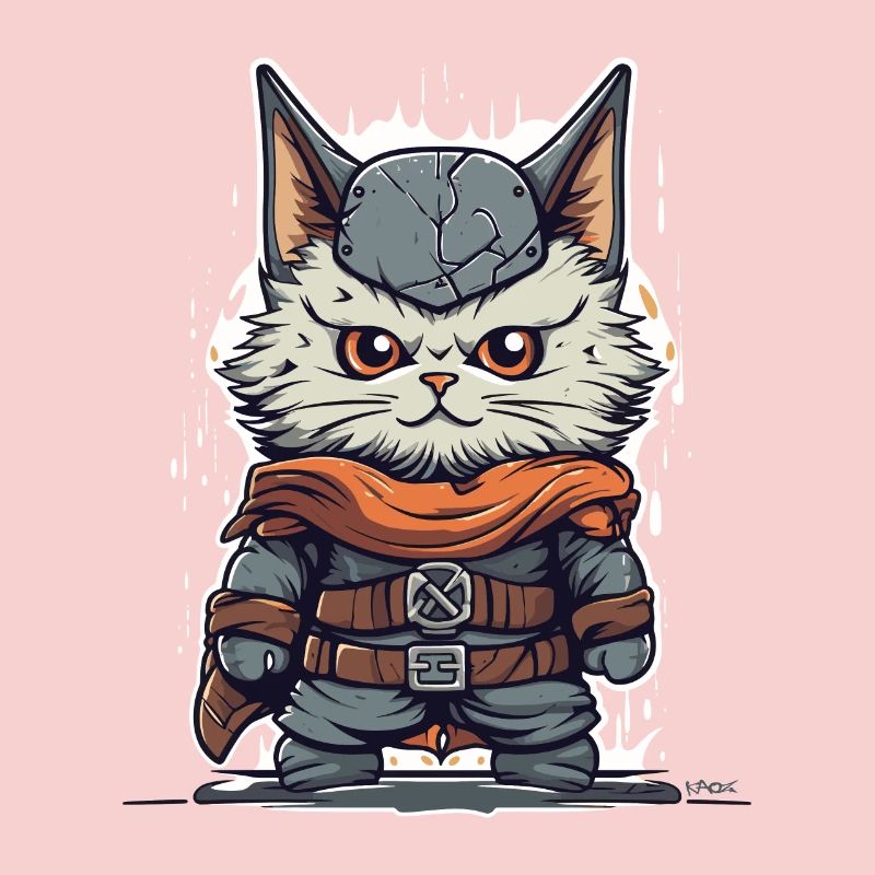 A cute Viking kitten