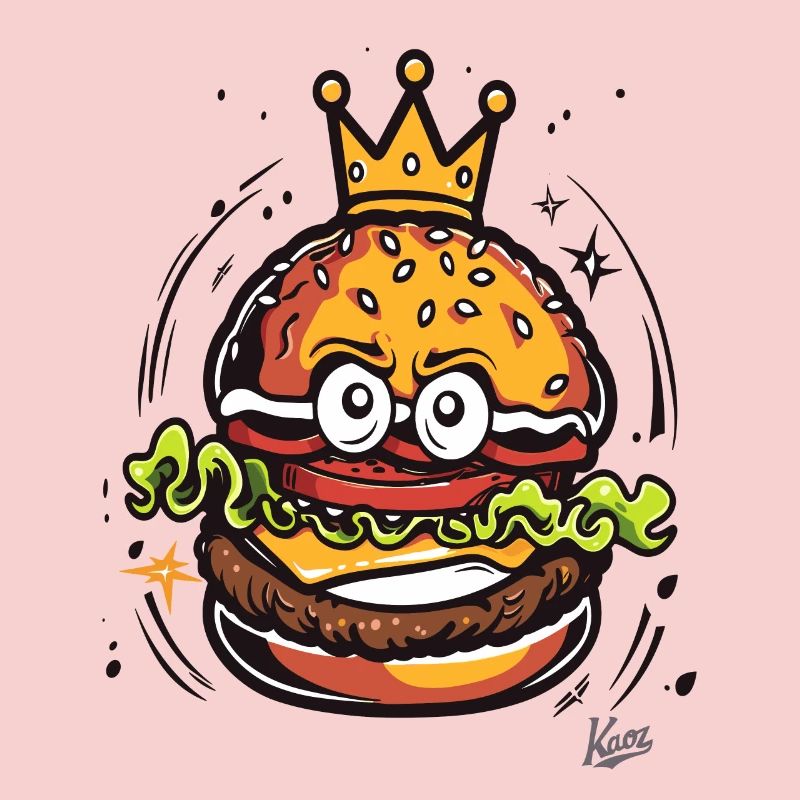 König mit einer Krone Burger