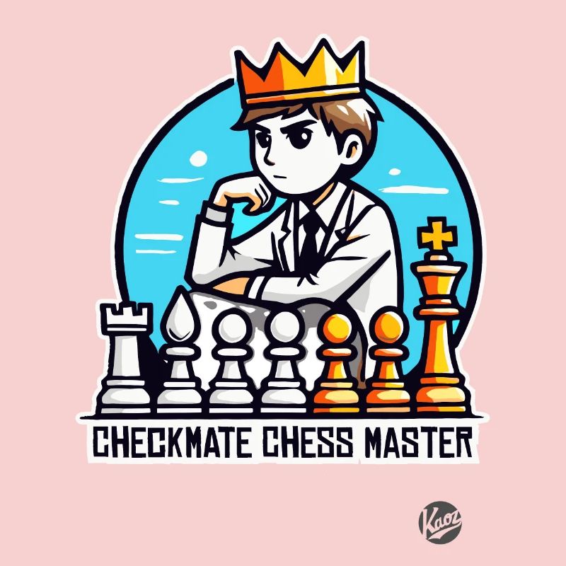 Checkmate Boy with Crown Master in Chess