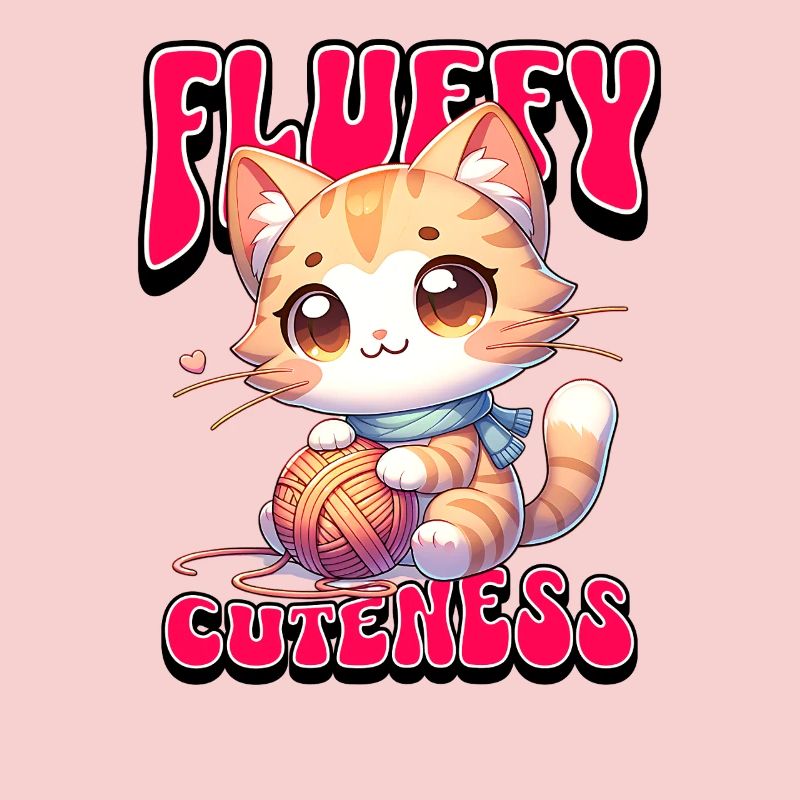 Mignon moelleux - Conception de chat mignon