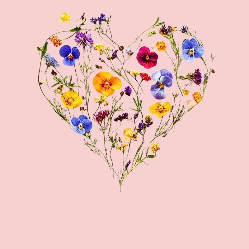 Cœur de fleurs délicates - Printanier