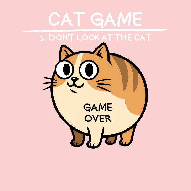 Jeu de chat Ne regarde pas le chat drôle de chat