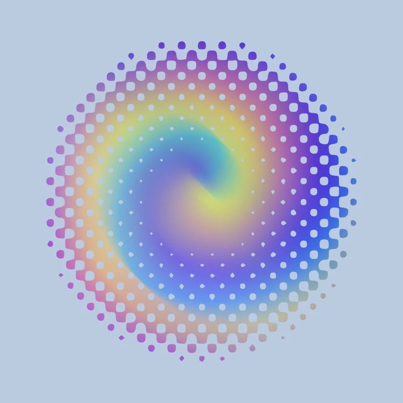 Dot pattern colorful vortices